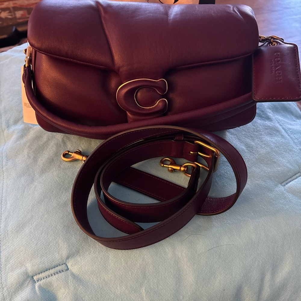 Coach Plum Leather Crossbody Bag
